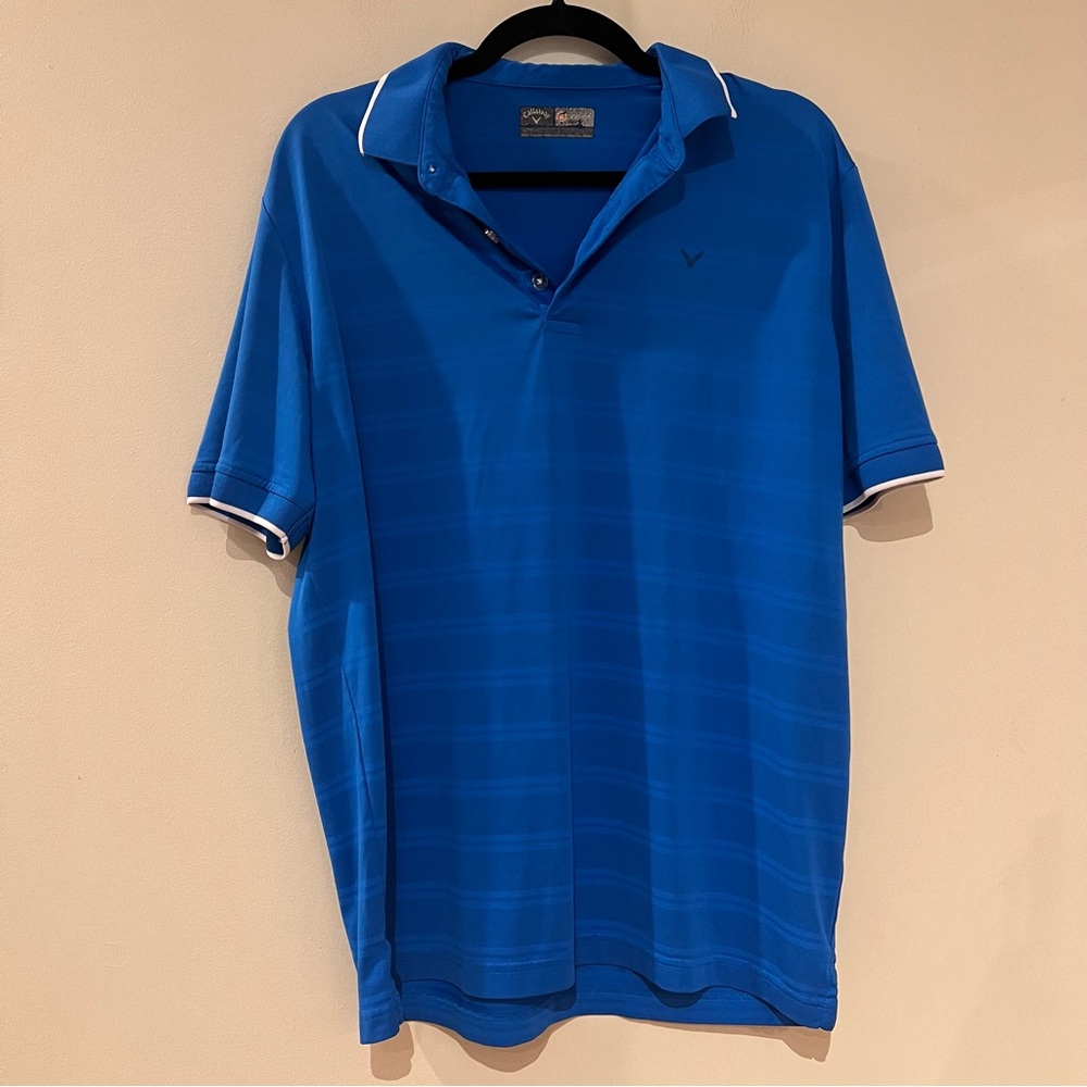 Callaway Polo Blue Striped Shirt